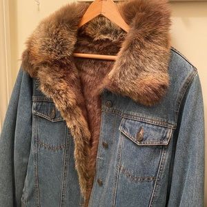 Denim Fur Jacket